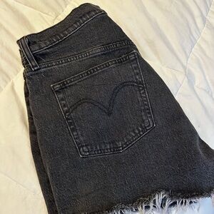 Black Levi's 501 denim shorts 30